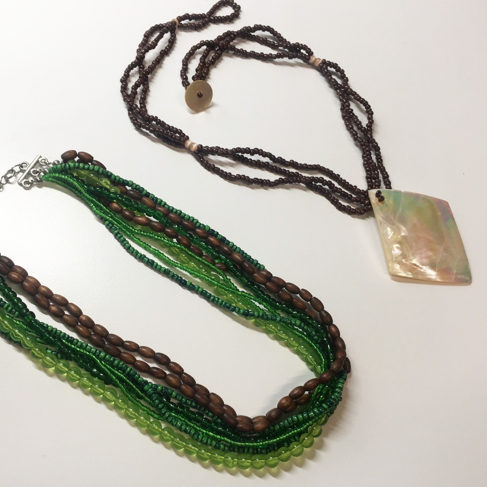 Set of two beaded necklaces!